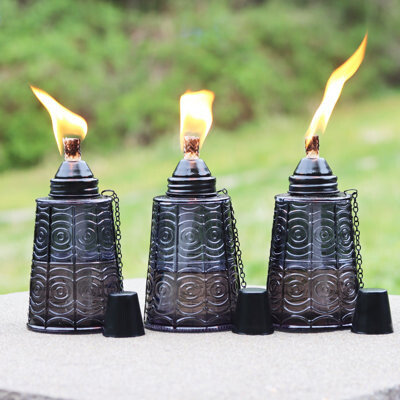 Seraphic Citronella Oil Table Top Tiki Torches for Outdoor Patio