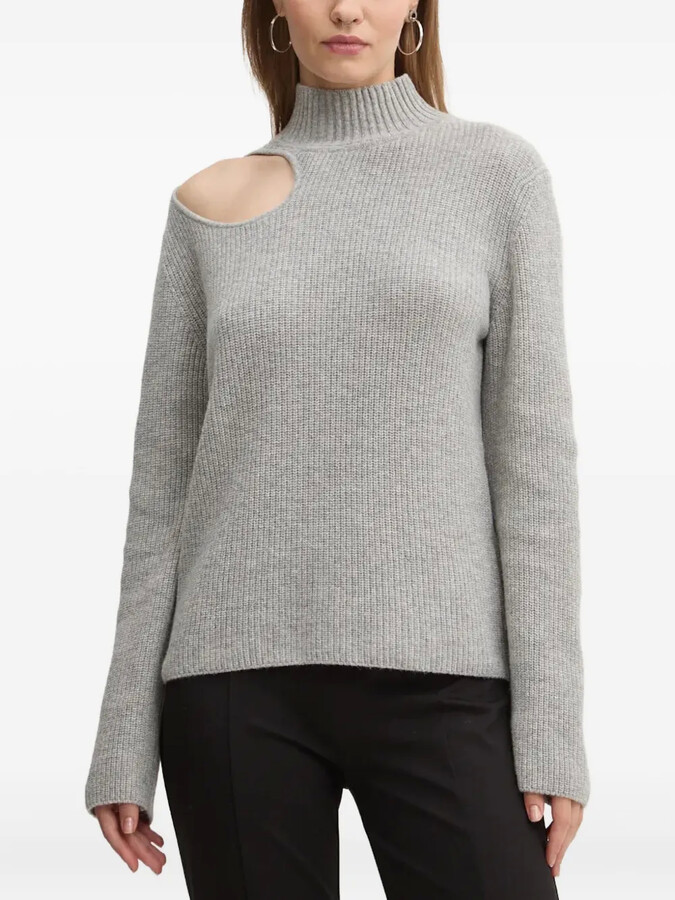 HUGO BOSS Cutout Roll-Neck Sweater
