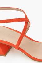 Thumbnail for your product : boohoo Cross Strap Low Block Heels