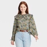 Thumbnail for your product : Universal Thread Women's Balloon Long Sleeve Embroidered Button-Down Shirt - Universal ThreadTM