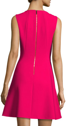 Kate Spade Sleeveless Stretch Crepe Fit-And-Flare Dress, Pink