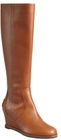 Thumbnail for your product : Fendi whiskey leather mini wedge tall boots