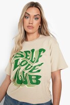 Thumbnail for your product : boohoo Plus Self Love Club T-shirt
