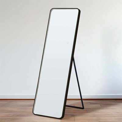 Wrought Studio Full Length LED Mirror with Dimmable Lighting, Smart Touch Controls, Suitable for Multiple Installation Ways and Various Spaces