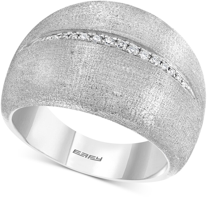 Effy Sterling Silver Diamond Ring | Shop the world's largest 