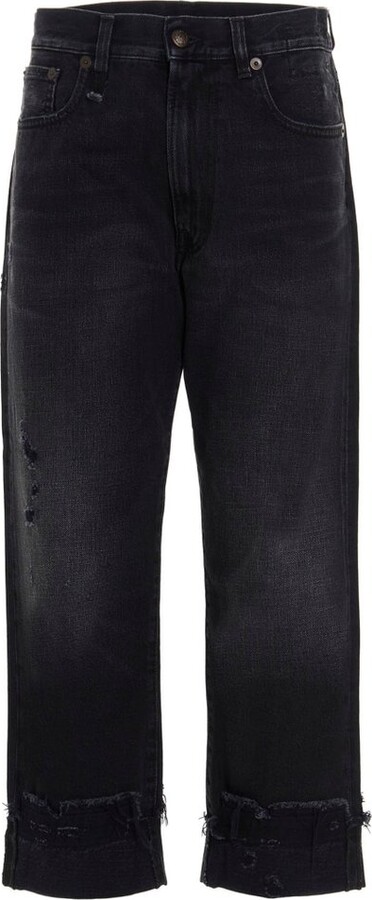 R 13 Cropped Boyfriend Jeans