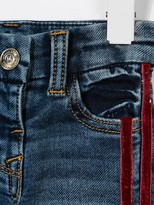 Thumbnail for your product : MonnaLisa Stripe Appliques Jeans
