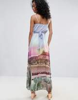 Thumbnail for your product : Yumi Scenic Print Maxi Dress With Tie Waist