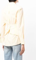 Thumbnail for your product : PortsPURE Striped Wrap Style Blouse