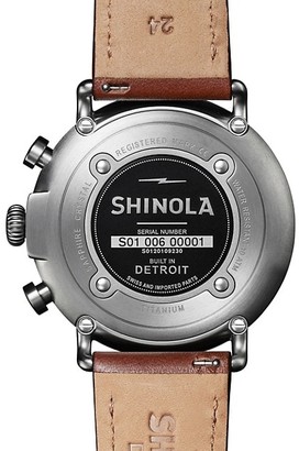 Shinola Runwell Chronograph Leather Strap Watch