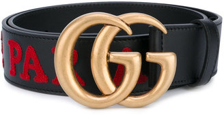 Gucci l'Aveugle par Amour embroidered Double G belt