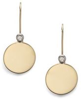 Thumbnail for your product : Roberto Coin Diamond & 18K Yellow Gold Round Disc Earrings