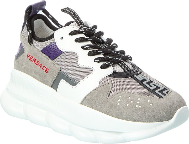 Versace Leather & Mesh Sneaker