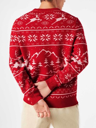 MC2 Saint Barth Man Sweater Norwegian Style With Cortina Embroidery