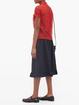 Thumbnail for your product : COMME DES GARÇONS GIRL Short-sleeved Floral-lace Shirt - Red