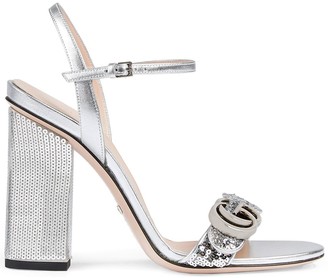 gucci silver sandals