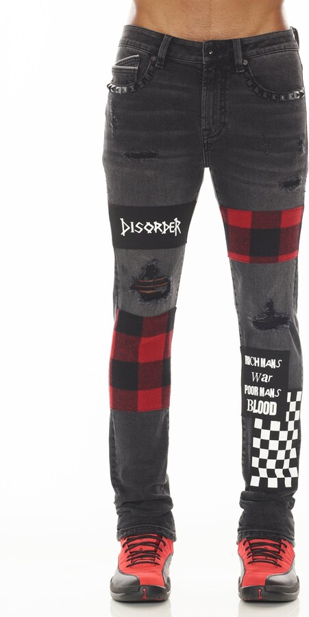 Cult of Individuality Punk Super Skinny In Plaid