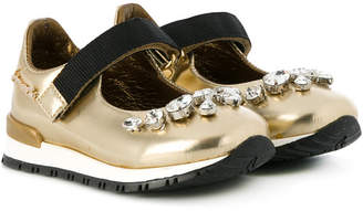 Simonetta crystal-embellished ballerina shoes
