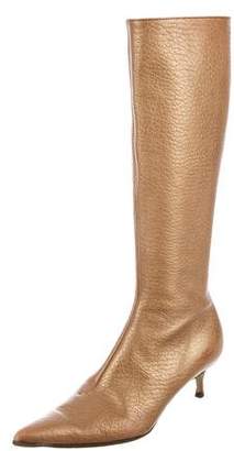 Dolce & Gabbana Pointed-Toe Leather Boots