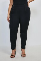 Thumbnail for your product : Karen Millen Plus Size Ponte Snap Front Trouser