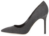 Thumbnail for your product : Brian Atwood Naina Textured Suede Point-Toe Pump, Black