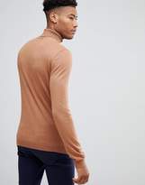 Thumbnail for your product : ASOS Tall Cotton Roll Neck Jumper In Rust
