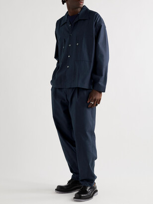 Nicholas Daley Tapered Pleated Cotton Trousers
