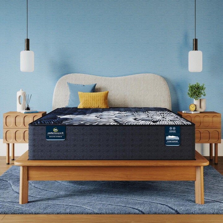 Serta Perfect Sleeper X Max Hybrid King Medium 14.25 in. Low Profile Mattress Set