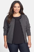 Thumbnail for your product : Foxcroft Graphic Print Cardigan (Plus Size)