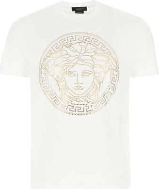 Versace Medusa Embellished T-Shirt - ShopStyle