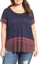 Thumbnail for your product : Lucky Brand Plus Size Women's Jaibur Block Scoop Neck Tee