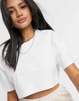 Thumbnail for your product : ASOS DESIGN super crop t-shirt in white