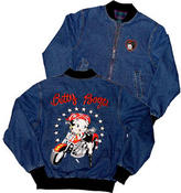 Thumbnail for your product : Betty Boop Bon Marketing Licensed Scoot Biker Reversible Denim Jacket RJ-9023L