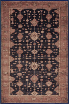 Wildon Home Machine Washable Overdyed Purple Area Rug