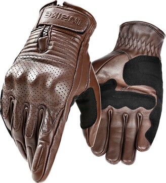 INBIKE Motorcycle Motorbike Gloves Protective Leather Black Cool Women Mens  Full Finger Biker Motocross Racing 2XL - ShopStyle