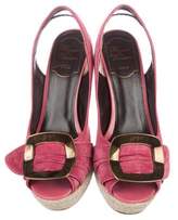 Thumbnail for your product : Roger Vivier Suede Espadrille Wedges