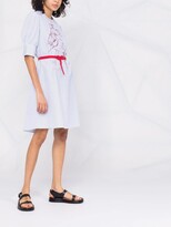 Thumbnail for your product : Ports 1961 Pinstripe Print Belted Dress