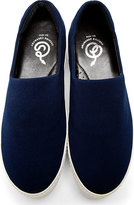 Thumbnail for your product : Opening Ceremony Navy Slip On Platform Sneakers