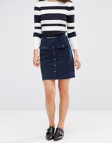 Thumbnail for your product : Brave Soul Buttoned Cord Skirt