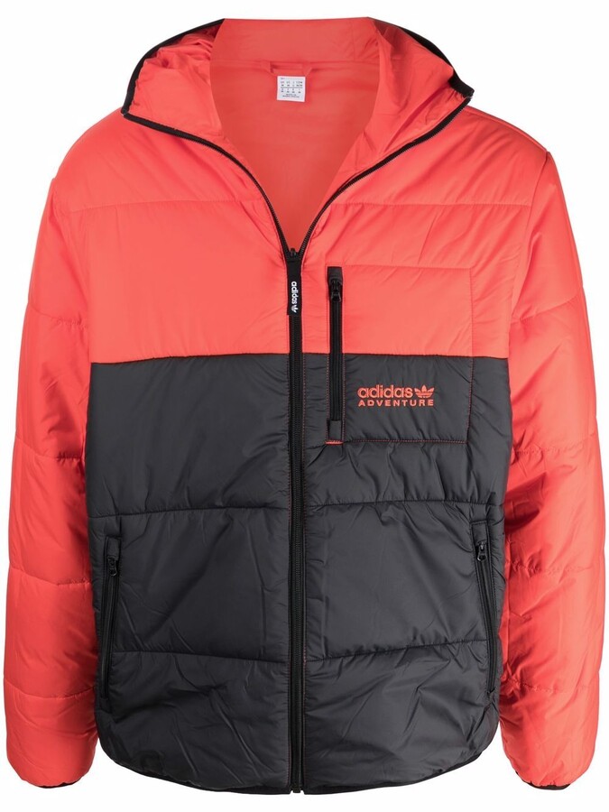 adidas Allover Logo Printed Puffer Jacket - ShopStyle
