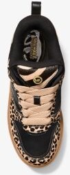 【Michael Kors】Rumi Animal Print Calf Hair Platform Sneaker Michael Kors Rumi Animal Print Calf Hair Platform Sneaker