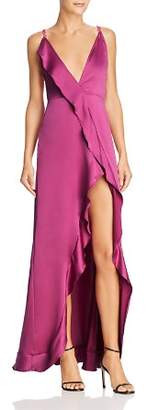 isabella ruffled maxi dress