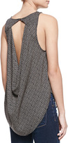 Thumbnail for your product : Haute Hippie Sleeveless Cowl-Back Blouse