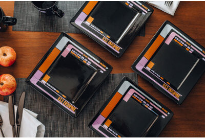 Star Trek: The Next Generation Lcars Interface 16-piece Ceramic Dinnerware Set