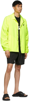 we11done Yellow Logo Basic Windbreaker Jacket
