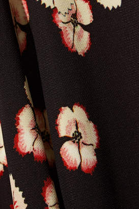 Isabel Marant Dracen Asymmetric Floral-print Stretch-jersey Midi Skirt - Dark purple