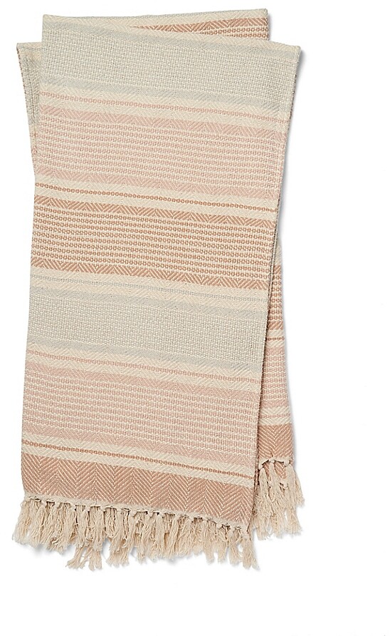 Magnolia Home By Joanna Gaines Anna Throw Blanket In Blush/ivory