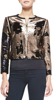 Thumbnail for your product : Ted Baker Blubele Cropped Sequined Zip-Front Jacket