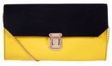 Thumbnail for your product : New Look Black and Yellow Contrast Push Lock Clutch