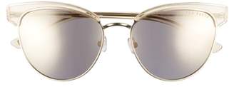 Ted Baker 55mm Mirrored Semi Rimless Cat Eye Sunglasses